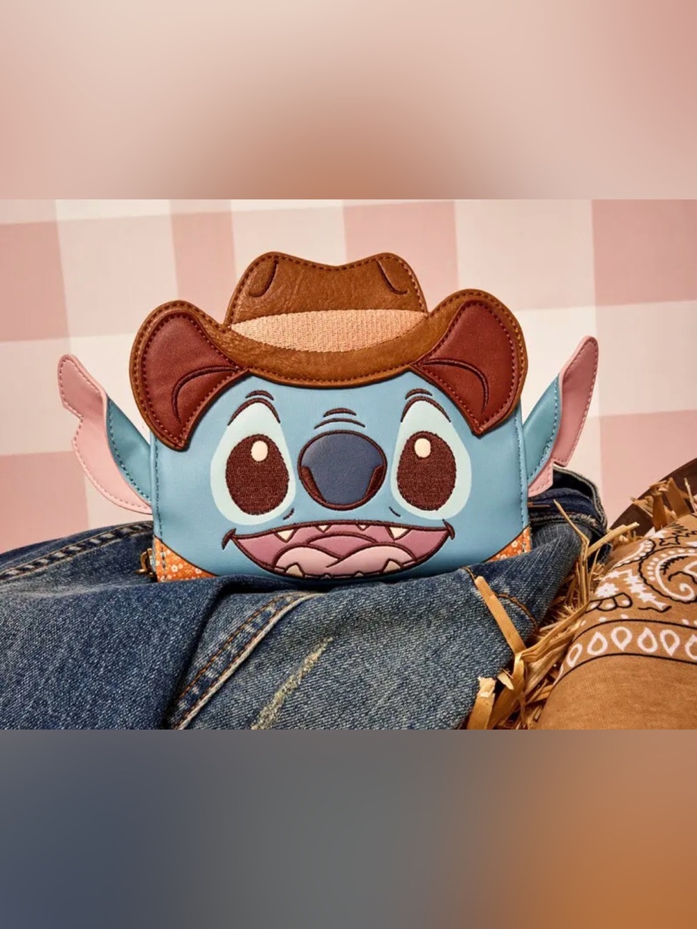 NEW Loungefly Disney Lilo & STITCH Cosplay Western Cowboy Hat Scrump Zip Wallet